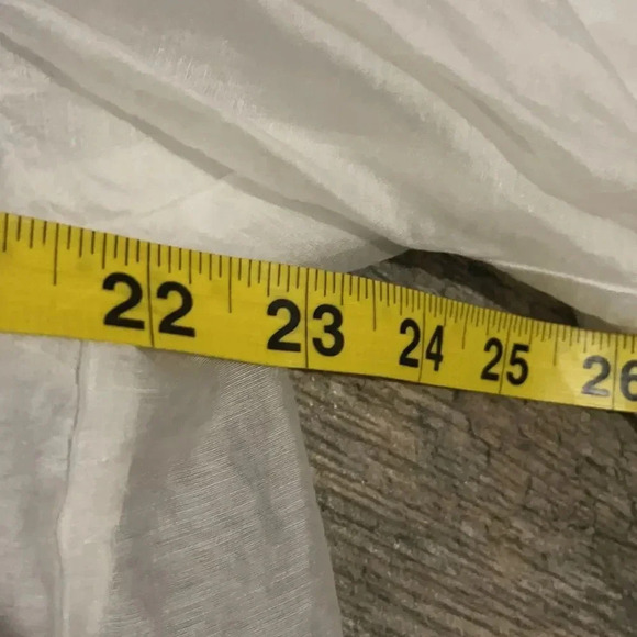 Zara puff sleeved white sheer blouse, pearl & rhinestone buttons, Women’s small - Picture 6 of 14